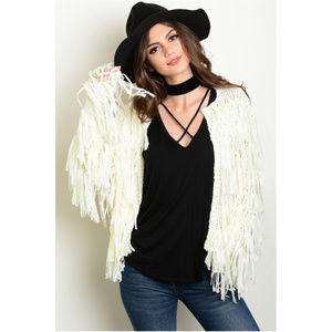 🆕 Ivory Fringes Cardigan